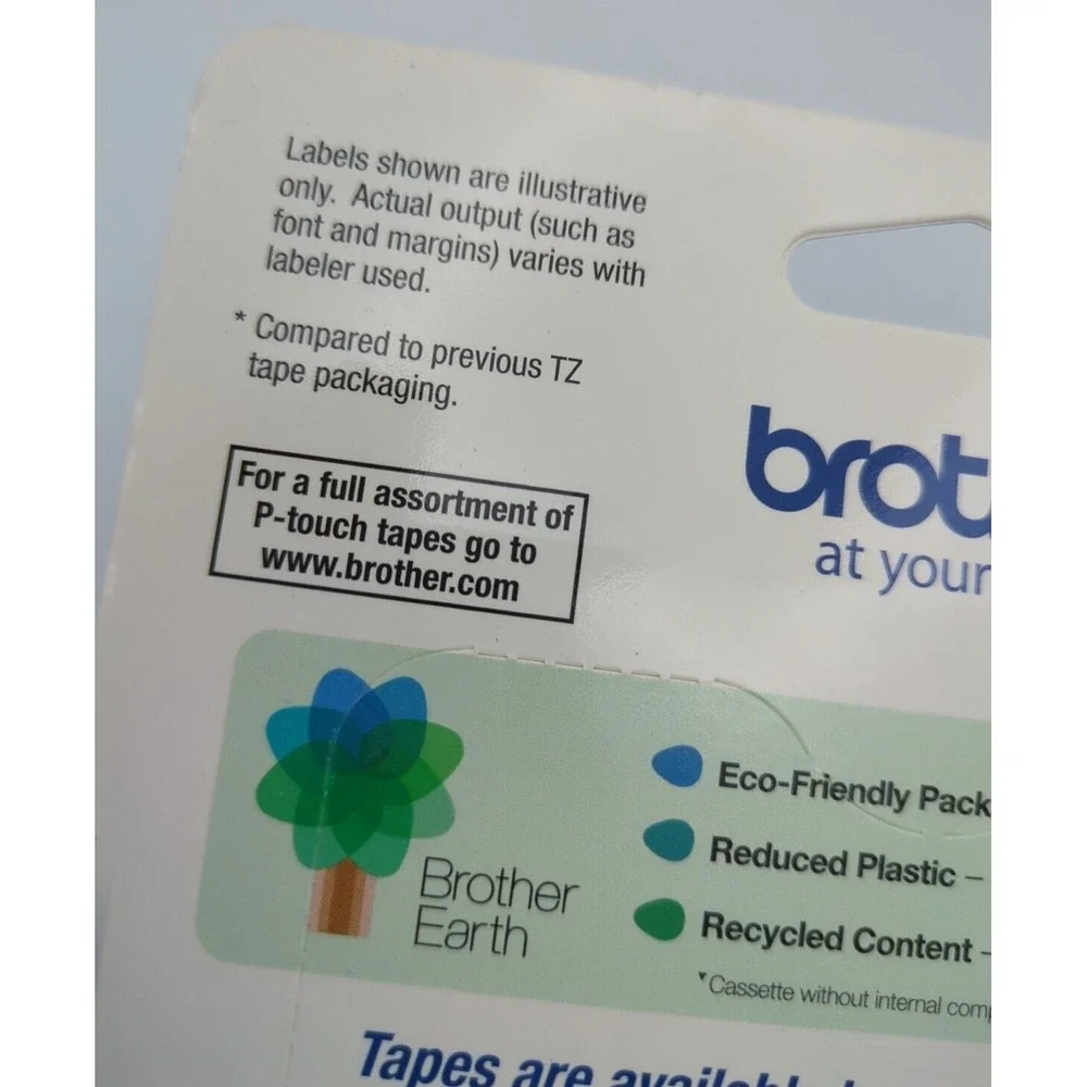 Brother‎ TZe-251 Laminated Tape Black Print On White Tape 1